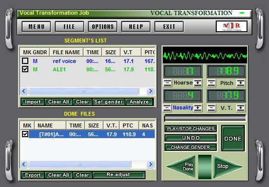 Vocal Transformation Pro Screenshot